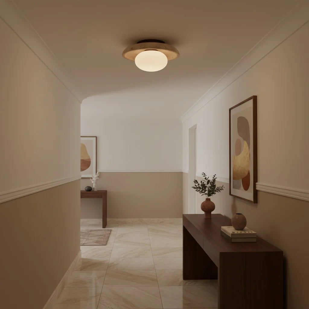 Alaey moderne travertin glazen ronde koepelplafondlamp19.webp__PID:863ab376-f0b9-446a-9010-0c661c69a52f
