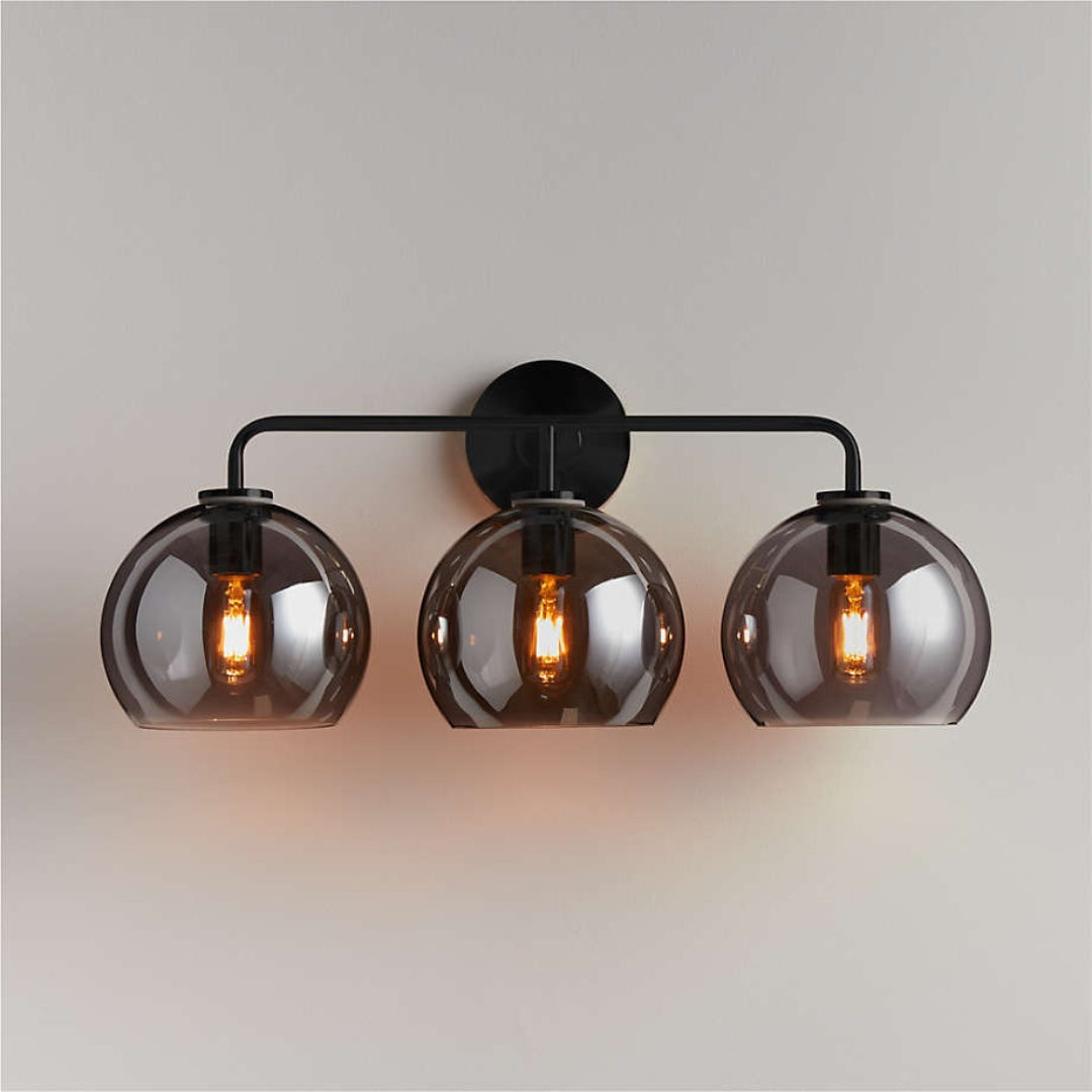 Orson applique da parete moderno in vetro e metallo con sfera, nero.webp__PID:336a4d20-5ab5-4670-87af-83a6211ec9ad