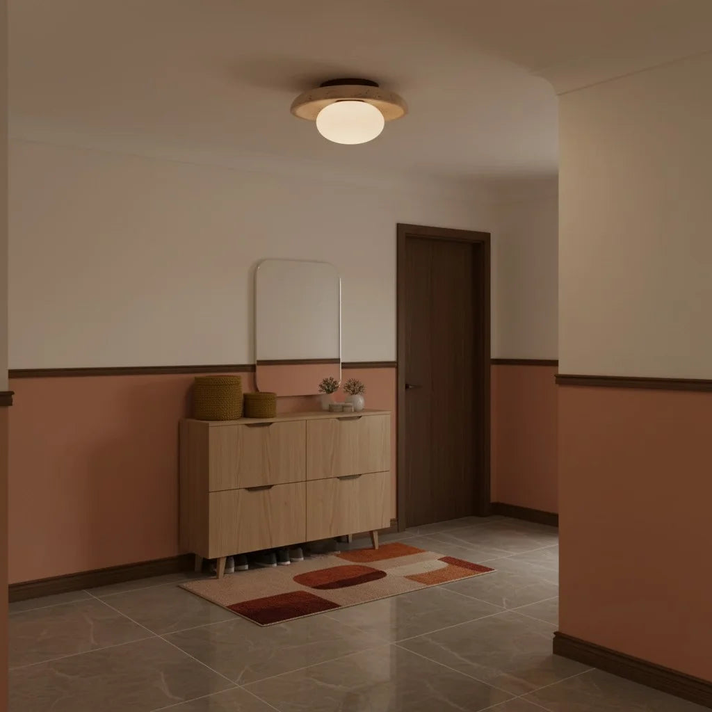 Alaey moderne travertin glazen ronde koepelplafondlamp17.webp__PID:219c863a-b376-40b9-946a-10100c661c69