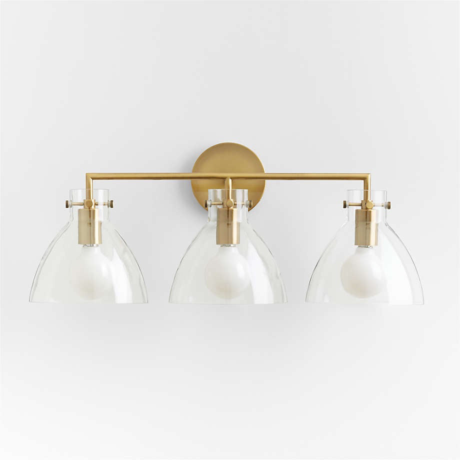 Lampada da parete Jasper Industrial in vetro e metallo, ottone trasparente.webp__PID:297ecd85-f567-45ed-8602-d951d9dd8dbc