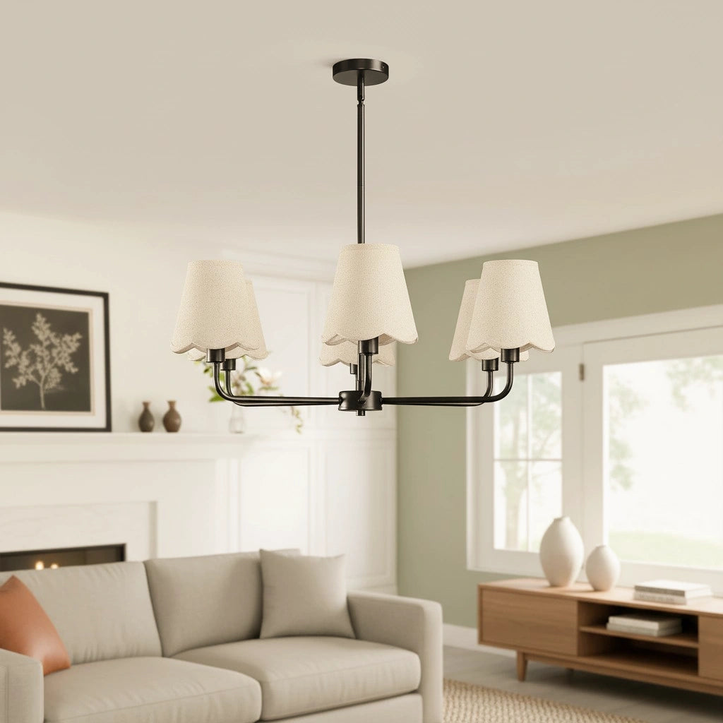 Lustre moderne à abat-jour en tissu à plusieurs bras Mira3.webp__PID:403d626e-a636-4c93-8363-490e5e3c708e