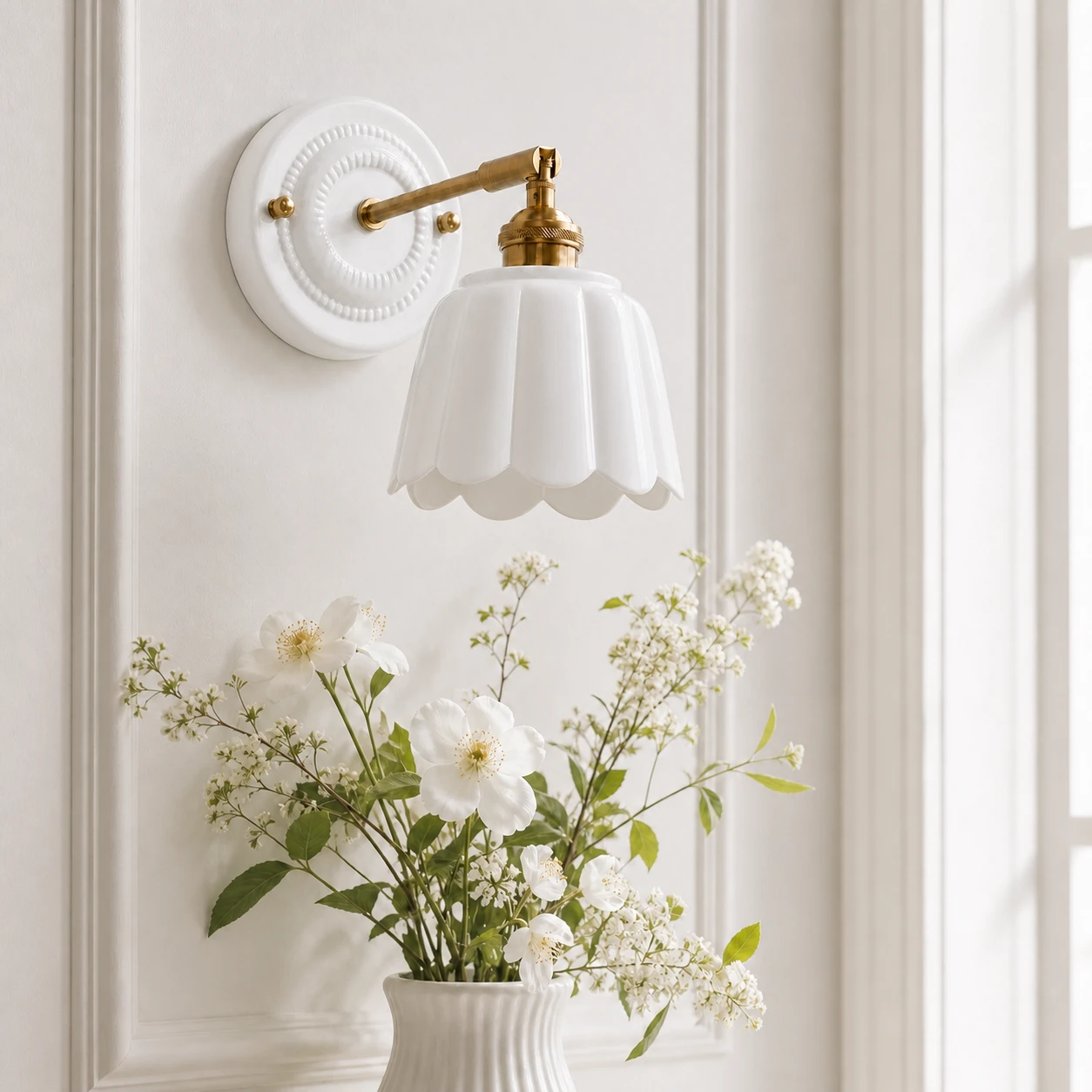 Petal wall light switched off