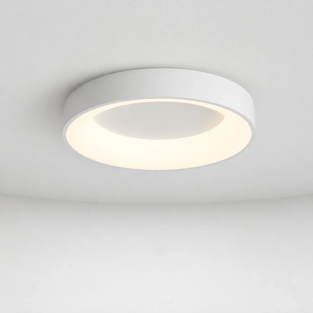 White Kaylinn ceiling lamp SKU on a white studio ceiling