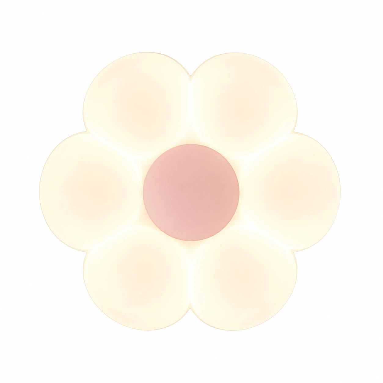 Flower ceiling lamp with pink center