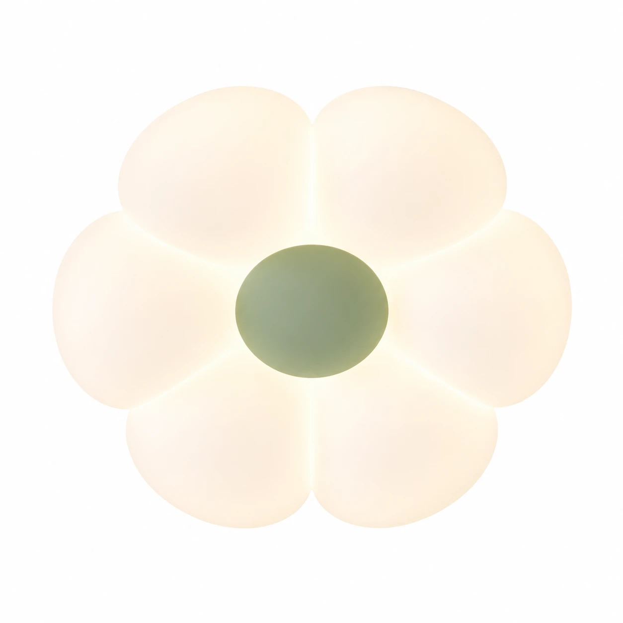 Flower ceiling lamp with green center