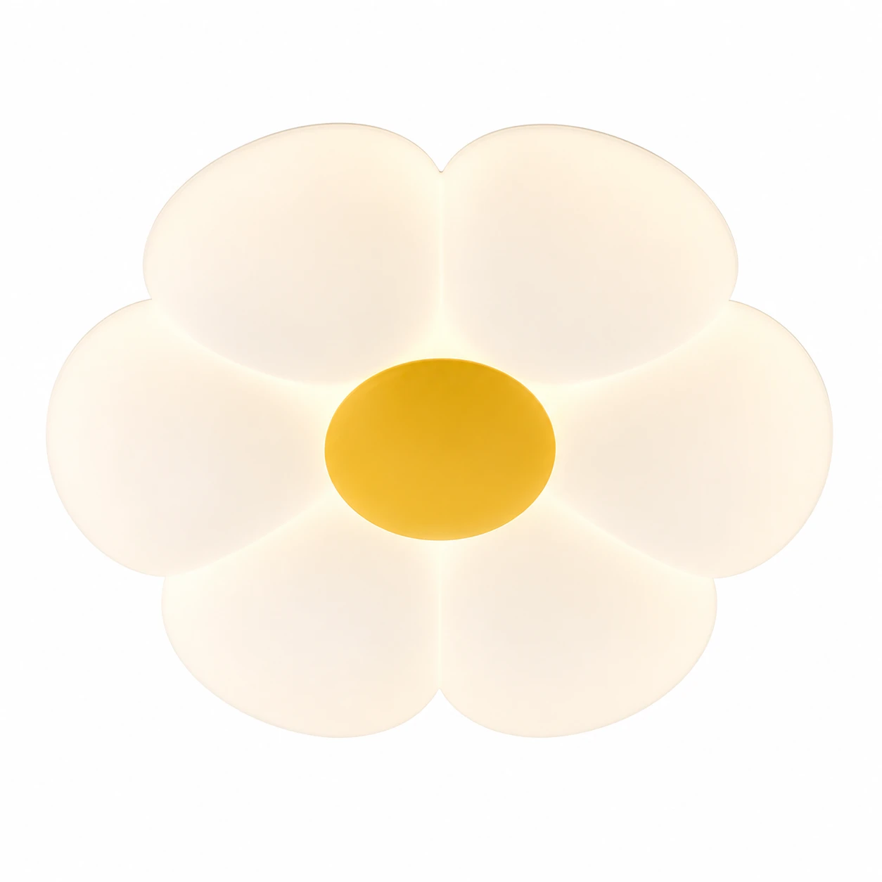 Flower ceiling lamp with yellow center