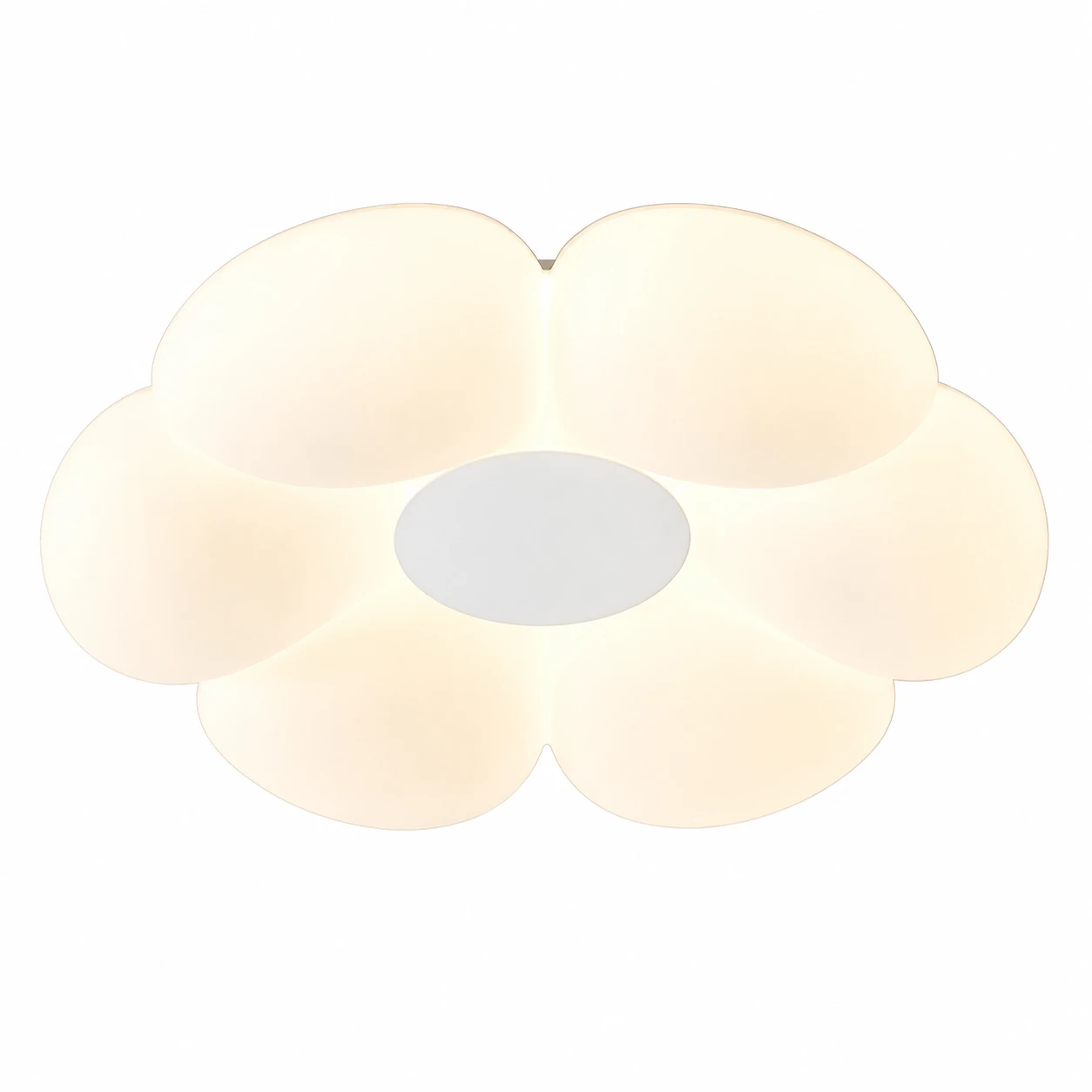 Flower ceiling lamp with white center
