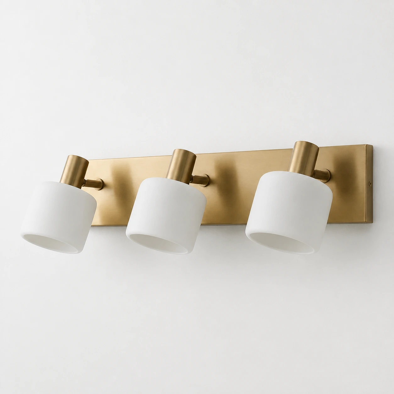 Eucrante three-light brass and porcelain wall sconce SKU view