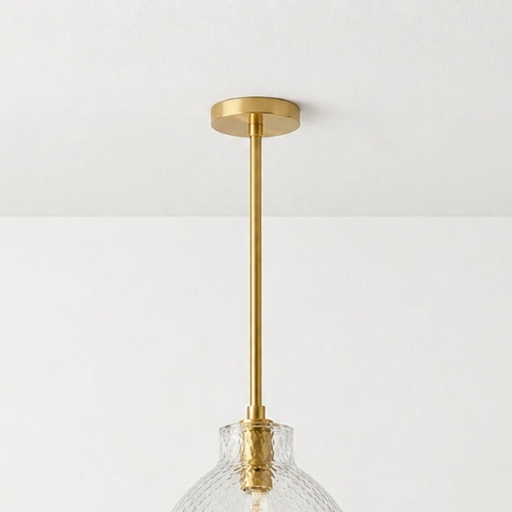 Canopy and downrod on white