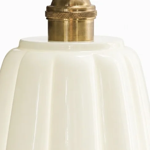 Close view of the glossy ceramic petal shade
