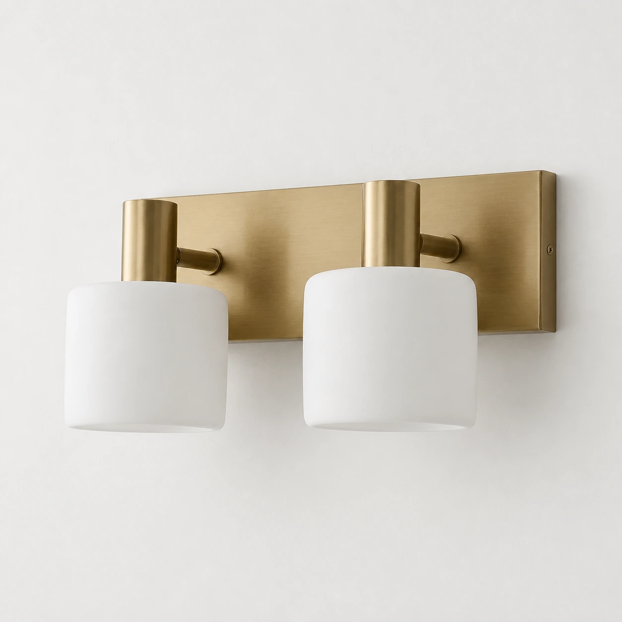Eucrante two-light brass and porcelain wall sconce SKU view