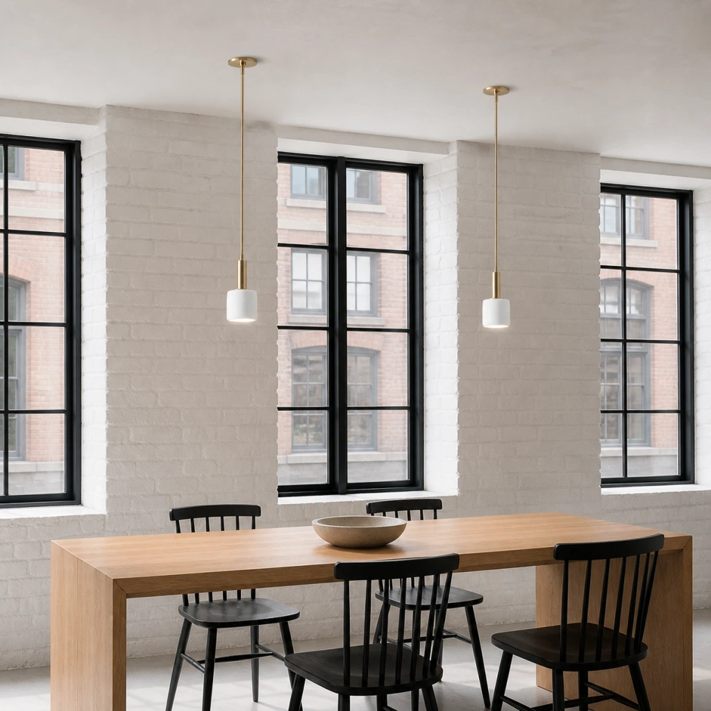 Nova Modern Matte White Porcelain Pendant Light