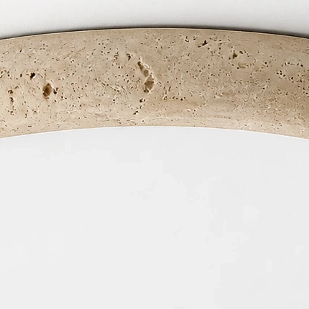 Macro detail of natural pores in the Solis Horizon travertine ring