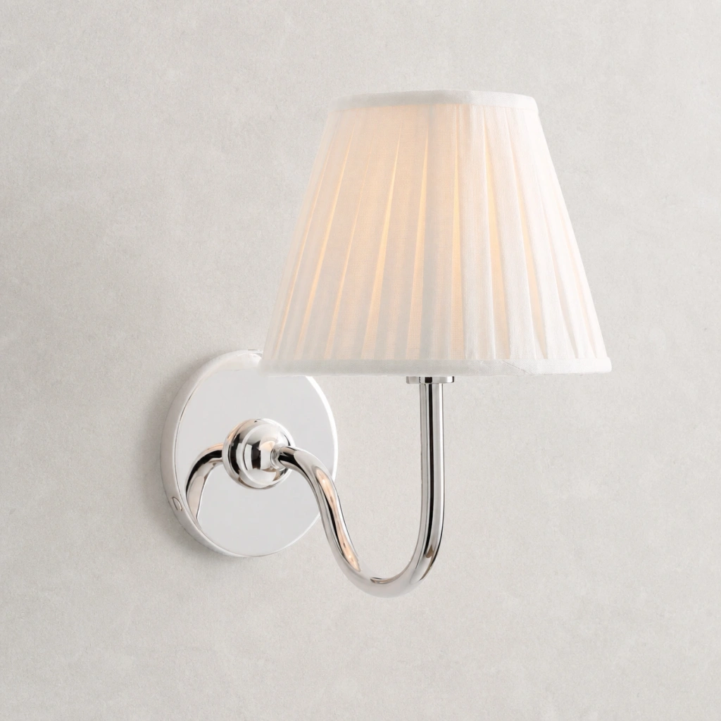 Polished Nickel 1 Head Eosphine wall light