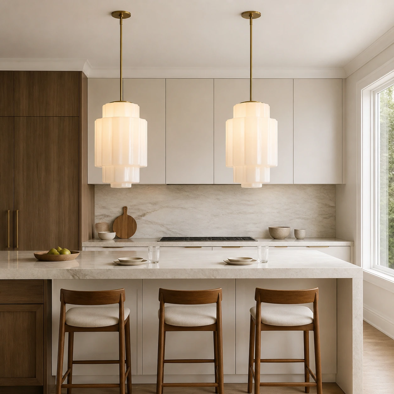 Antique Brass Tiered Opal White Glass Pendant Light (2).webp__PID:df760602-5009-4e26-82cf-6b753115025b