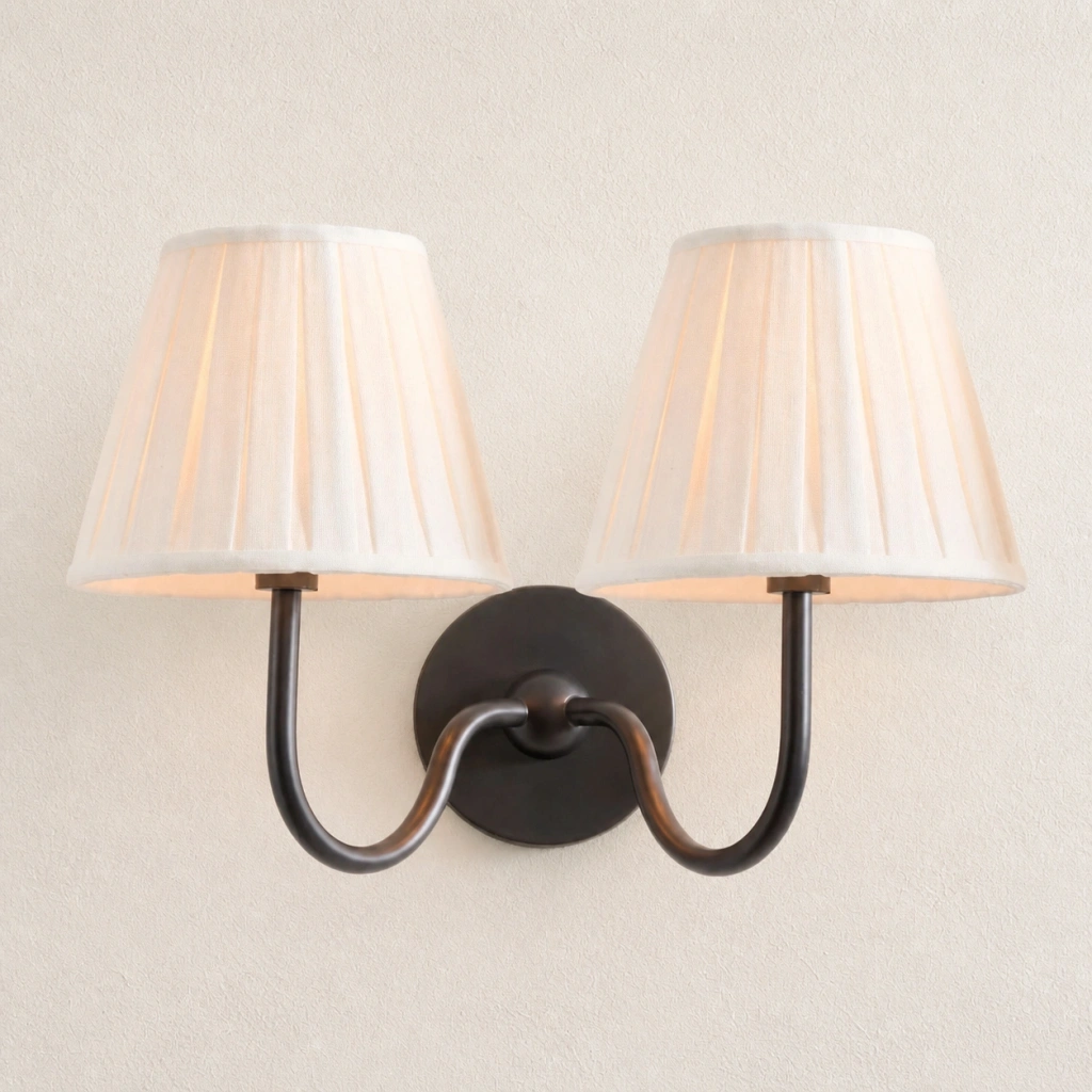 Antique Bronze 2 Heads Eosphine wall light