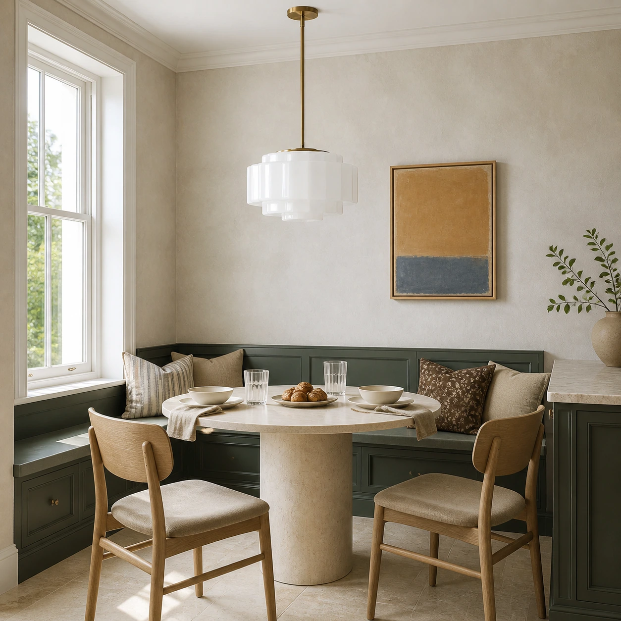 Antique Brass Tiered Opal White Glass Pendant Light (2).jpg__PID:1014af28-18f7-45b4-8057-0ff6e08d0344