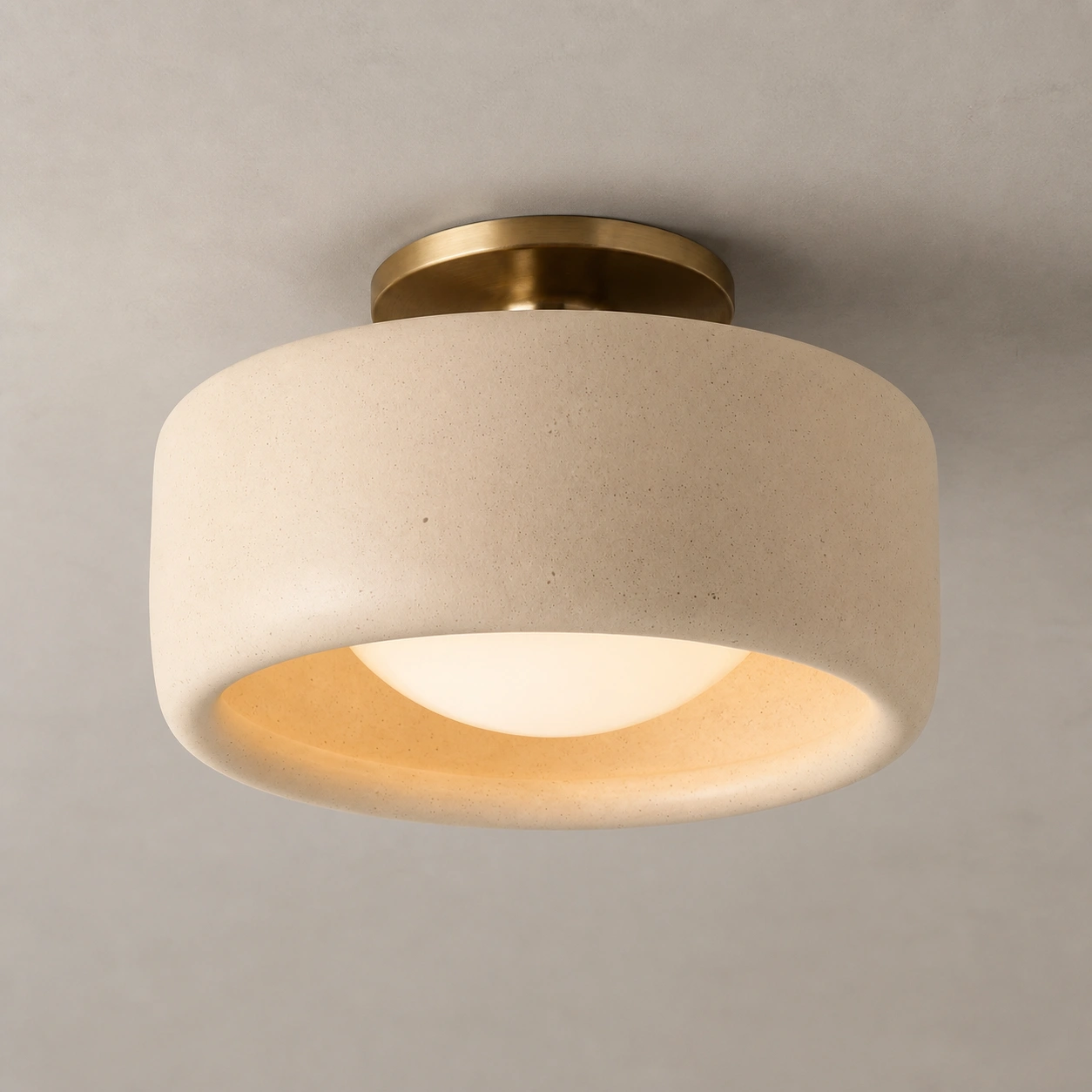 Polynoe Modern Elegant Porcelain Flush Mount Ceiling Light