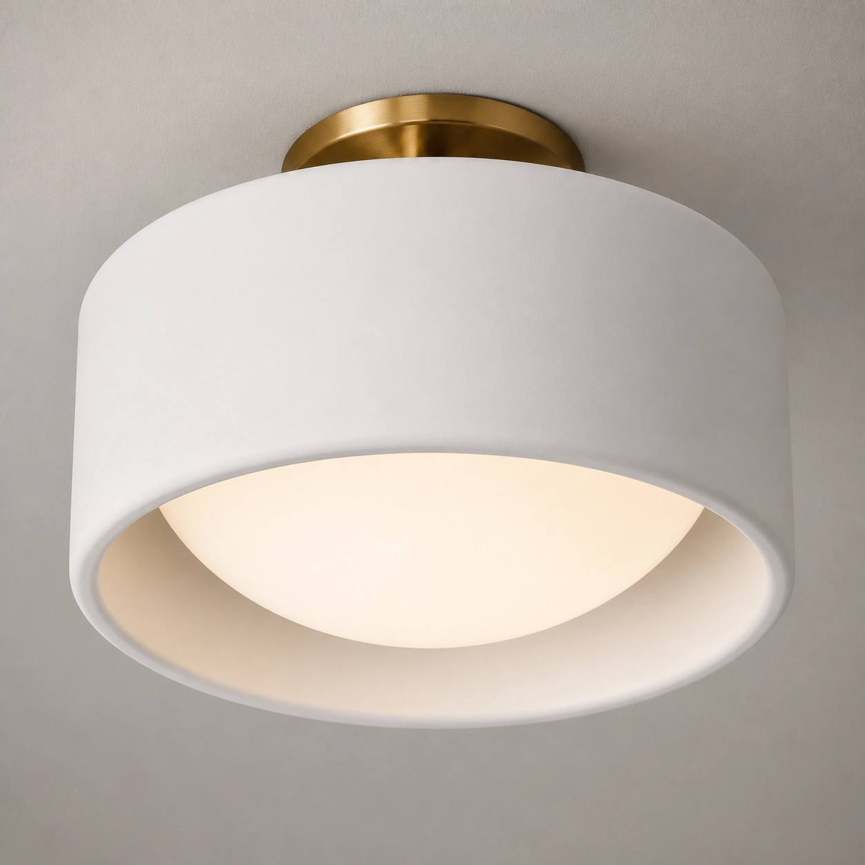 Recessed opal diffuser detail