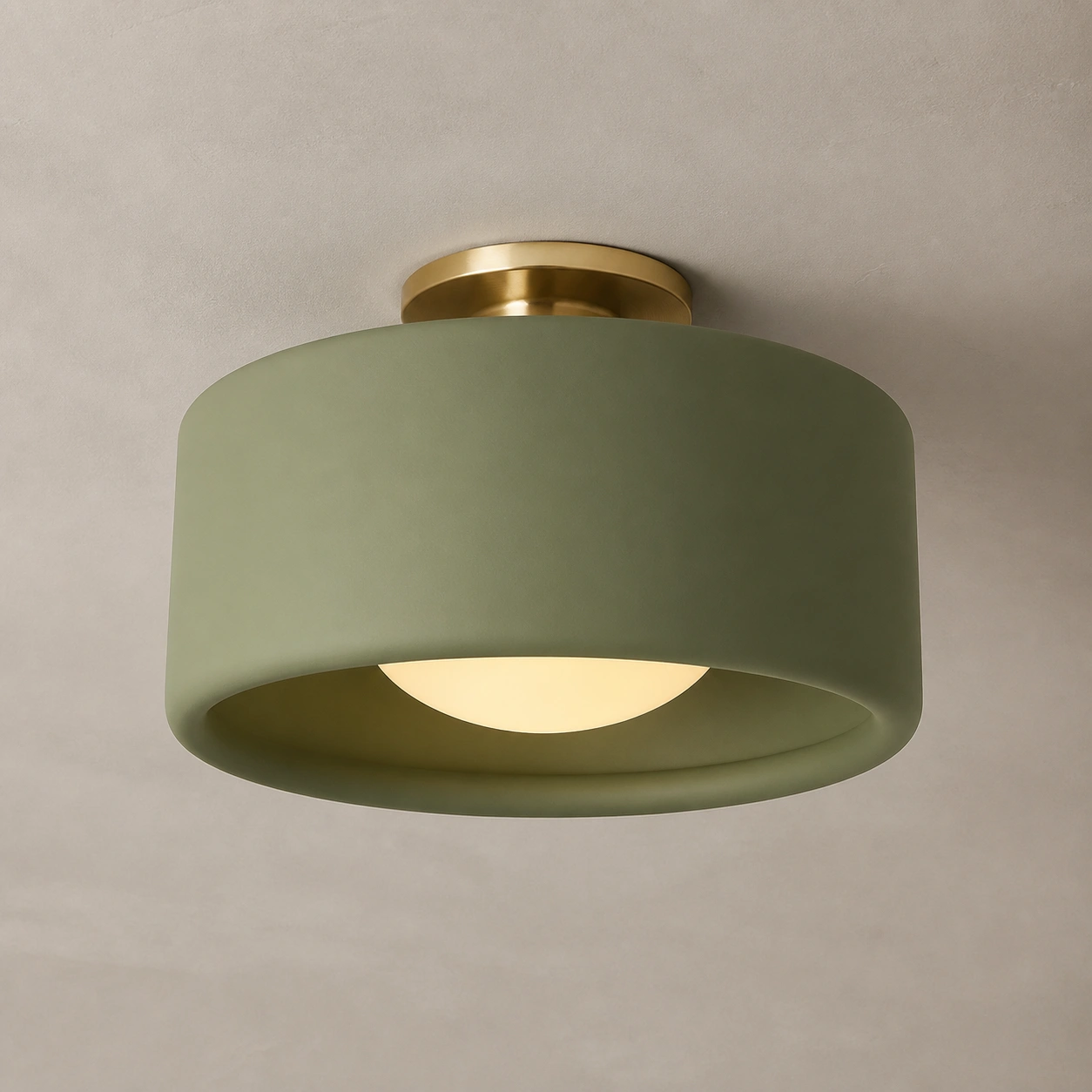 Polynoe Modern Elegant Porcelain Flush Mount Ceiling Light