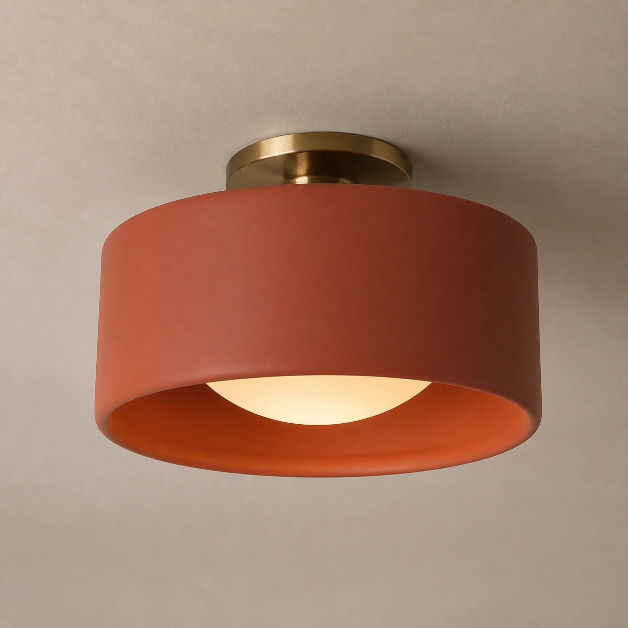 Polynoe Modern Elegant Porcelain Flush Mount Ceiling Light