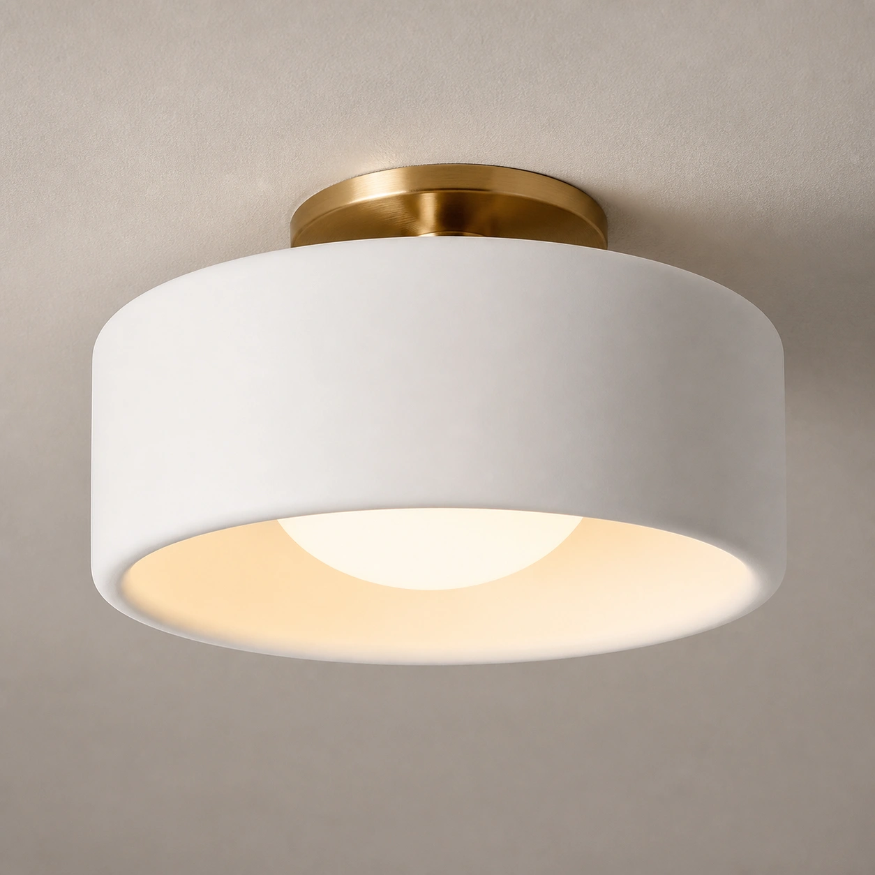 Polynoe Modern Elegant Porcelain Flush Mount Ceiling Light