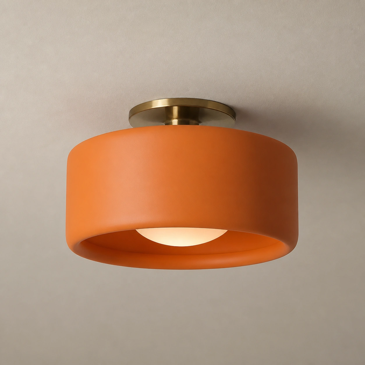 Polynoe Modern Elegant Porcelain Flush Mount Ceiling Light
