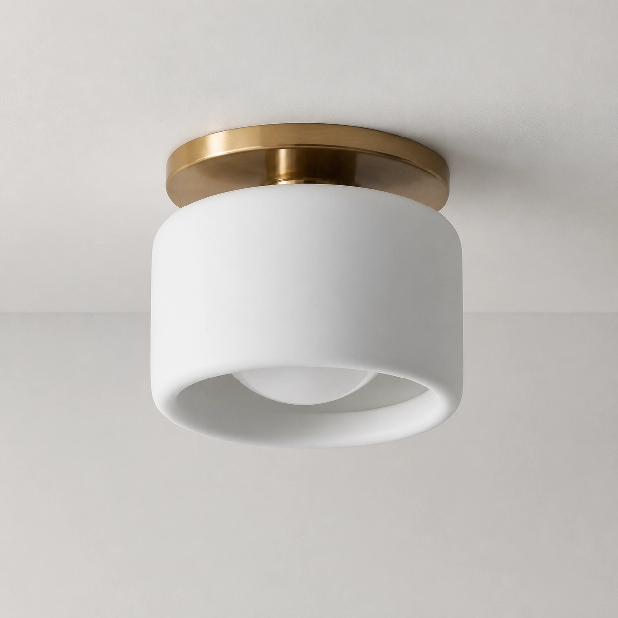 Polynoe Modern Elegant Porcelain Flush Mount Ceiling Light