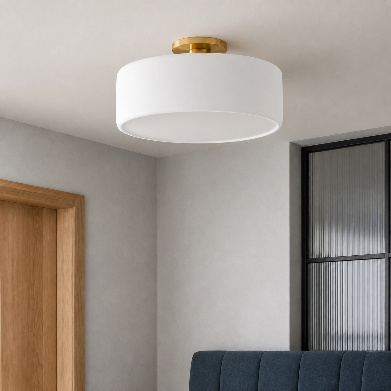 Polynoe Modern Elegant Porcelain Flush Mount Ceiling Light