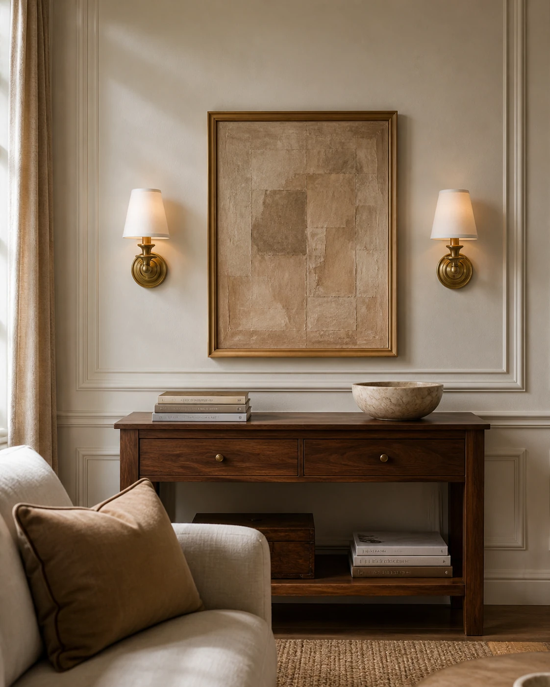 Dryadis wall sconce in a art display setting