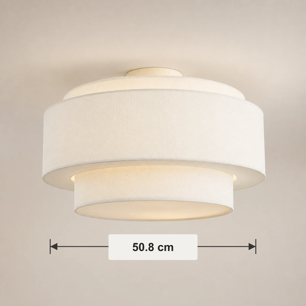 Oriana Modern Cream White Tiered Drum Linen Ceiling Light (3).webp__PID:ba837806-693d-46b2-a196-e2f6ffff1a1a