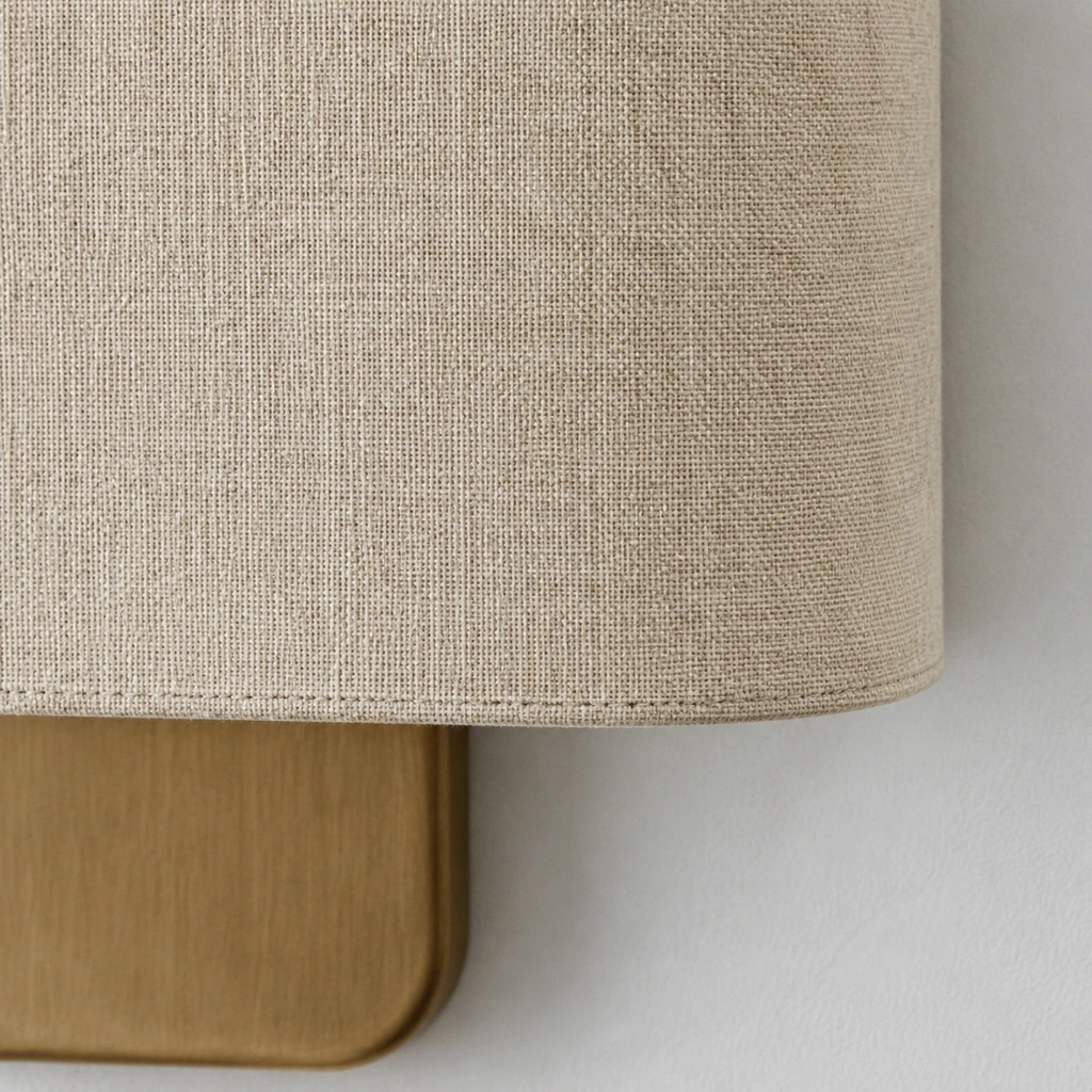 Close detail of the Natural Linen shade weave