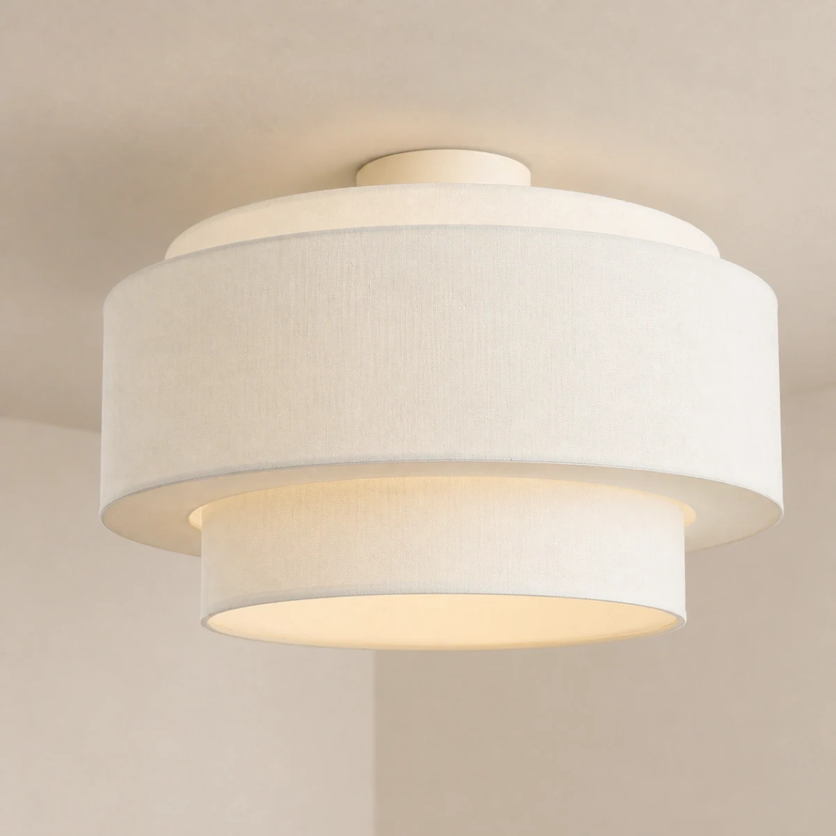Balanced two tier drum profile of the Oriana ceiling light