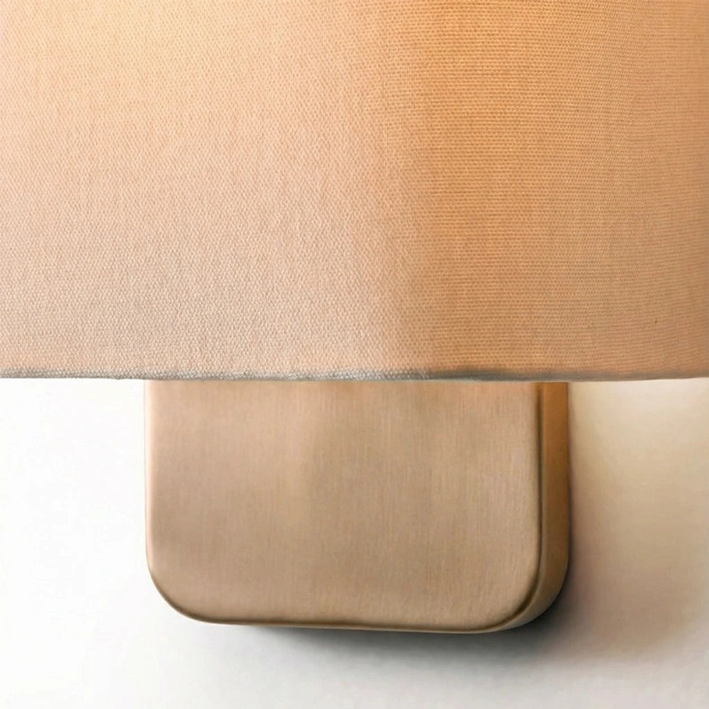 Close detail of the woven shade texture