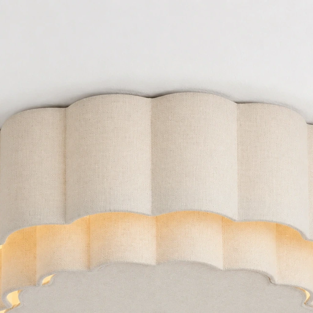 Close view of the Nessa upper textile shade