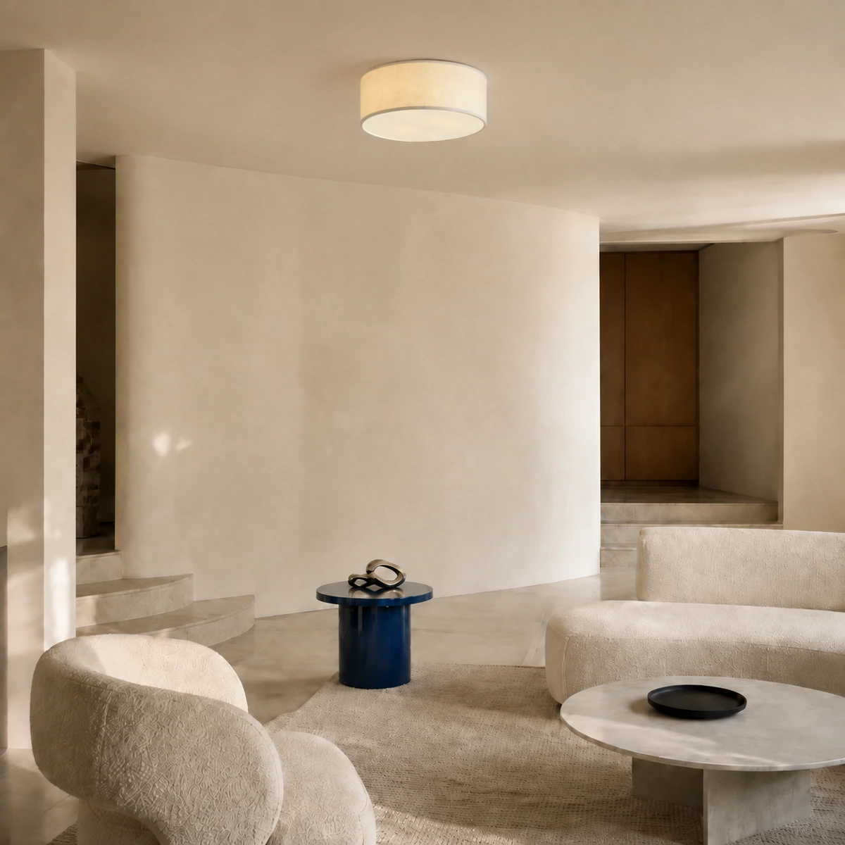 Porcelain flush mount lifestyle scene