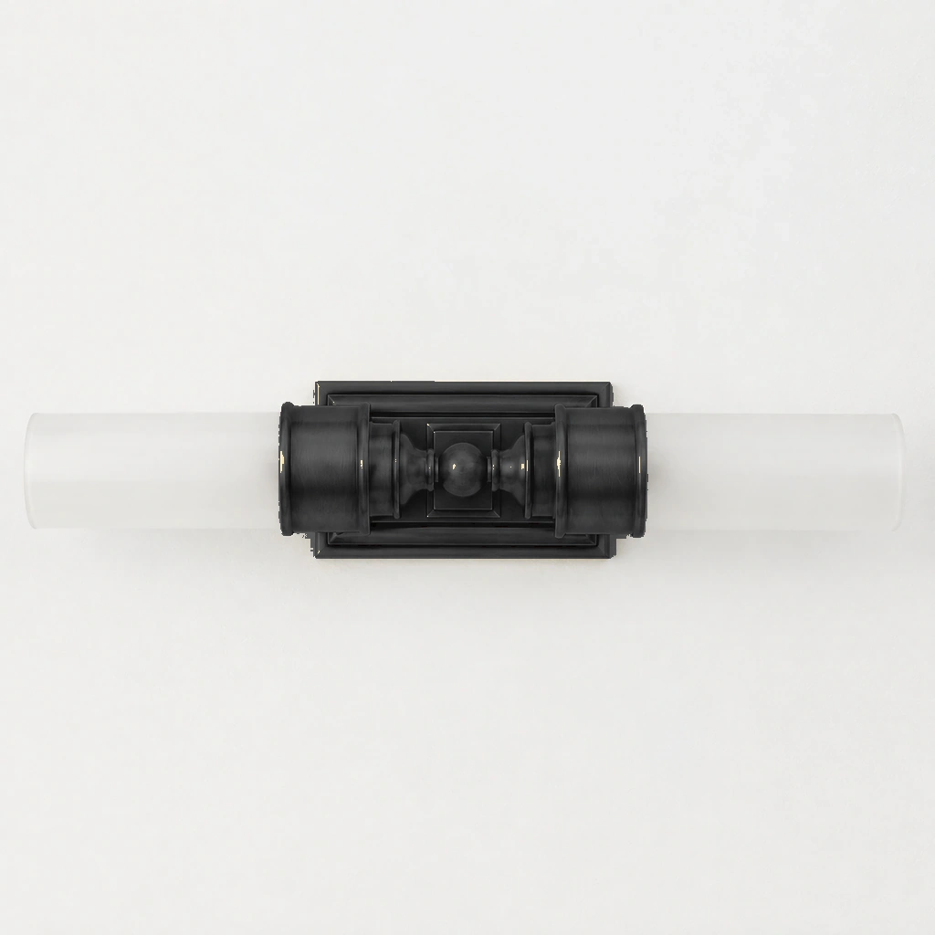 Black finish wall light off