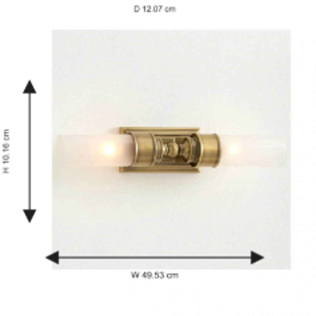 Wall light dimensions in centimetres