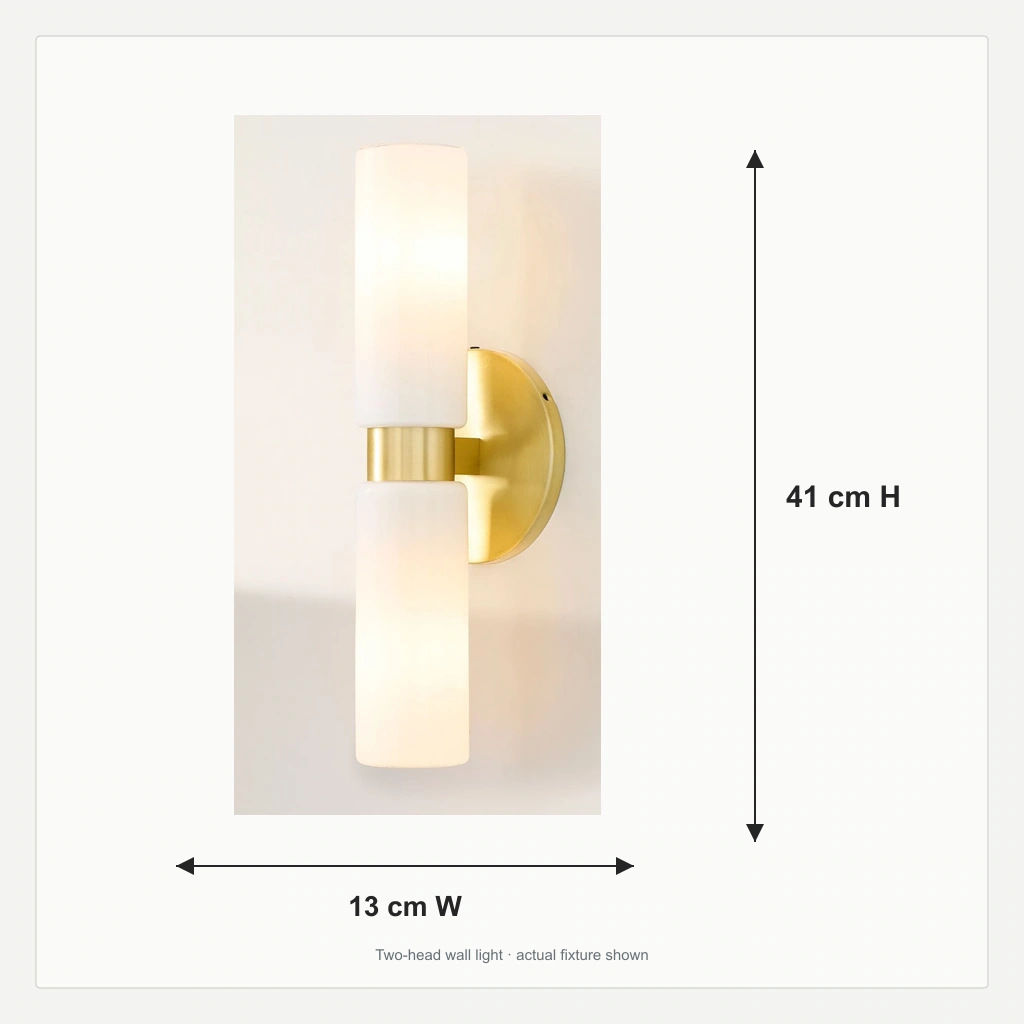 Luke wall light dimensions in centimeters