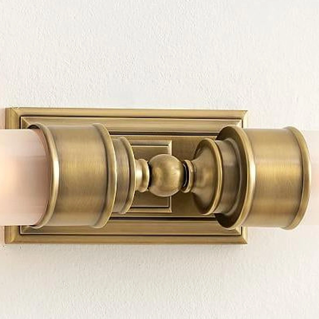 Original brass housing and backplate detail