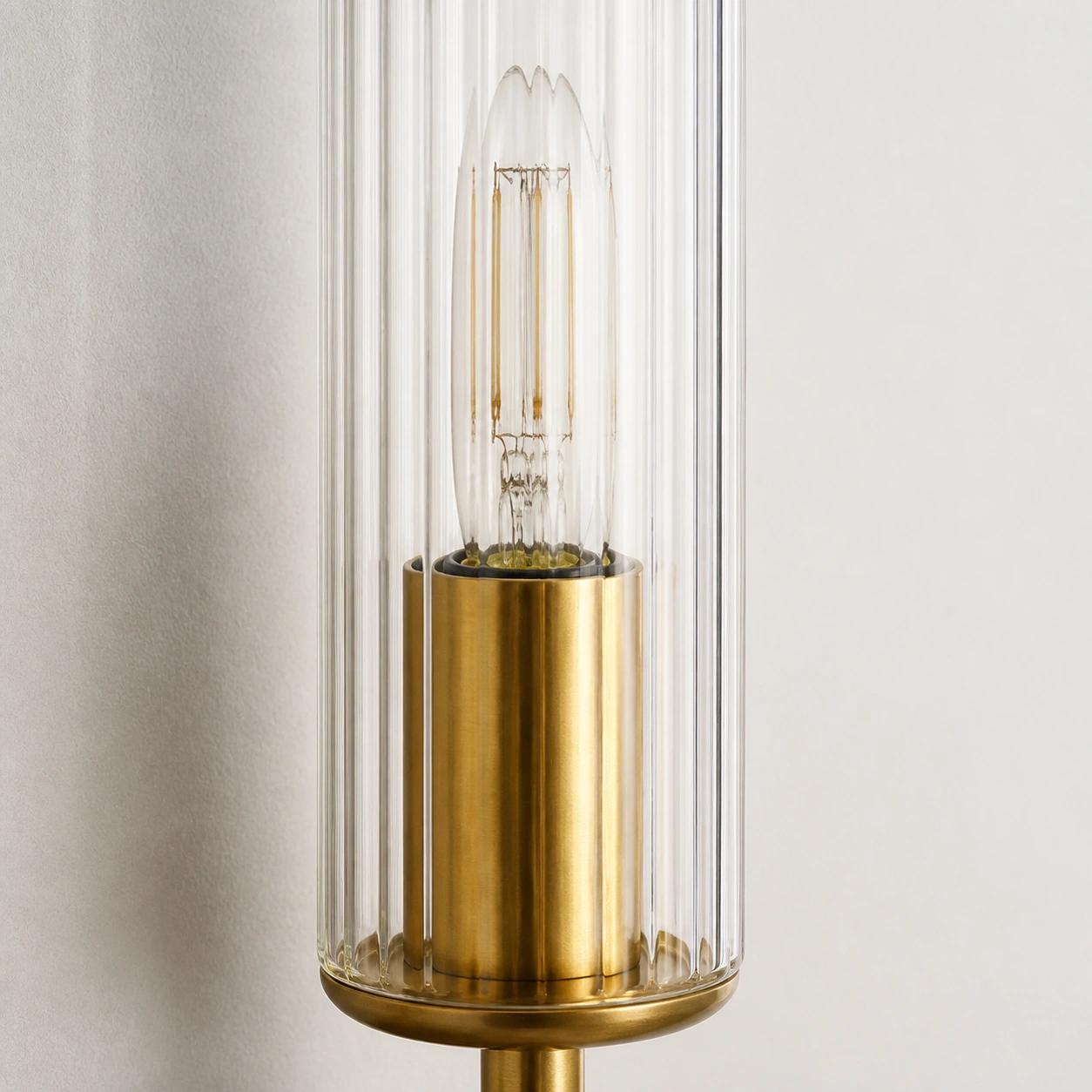 New switched-off bulb and socket detail