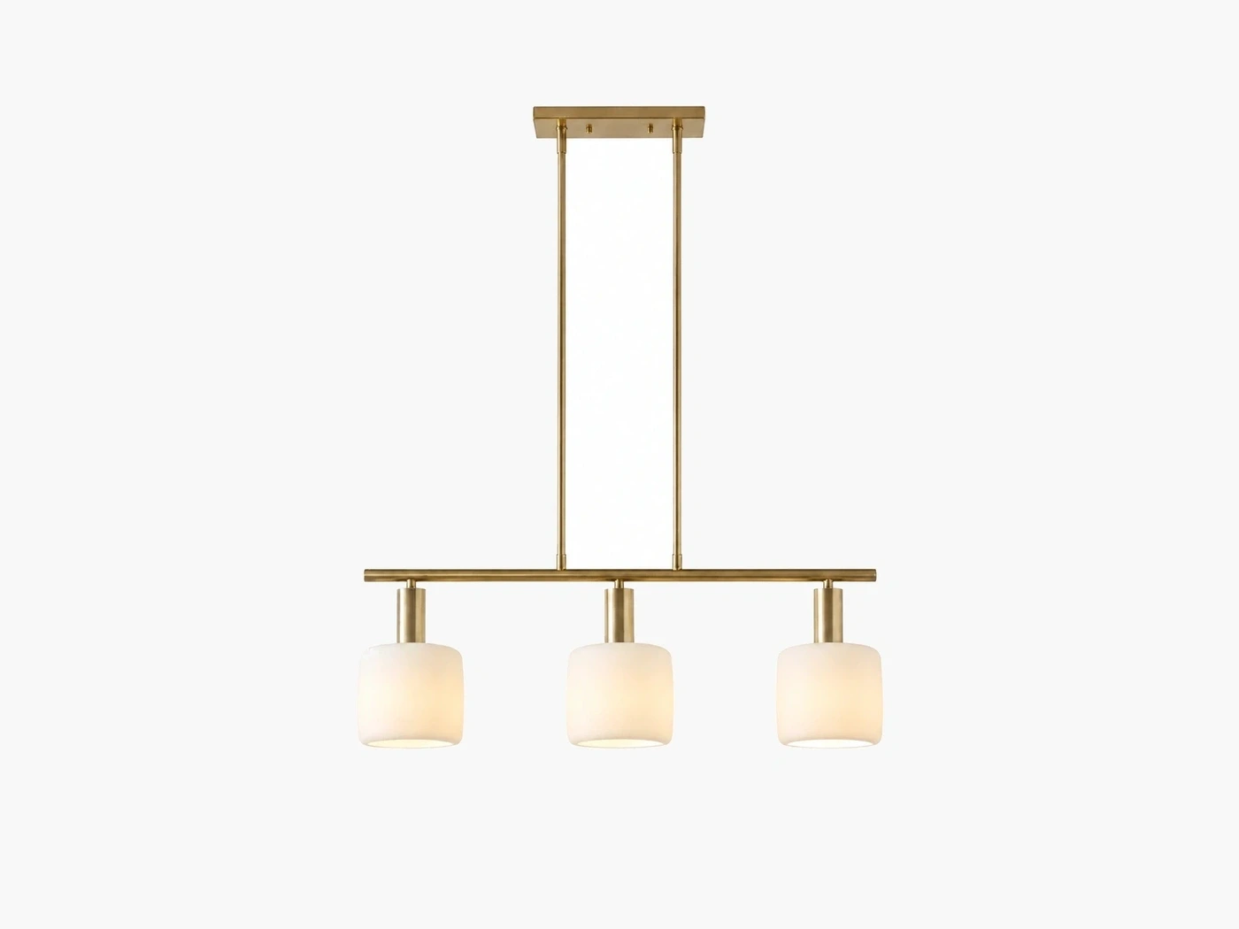 Complete 3-Light chandelier on a light studio wall