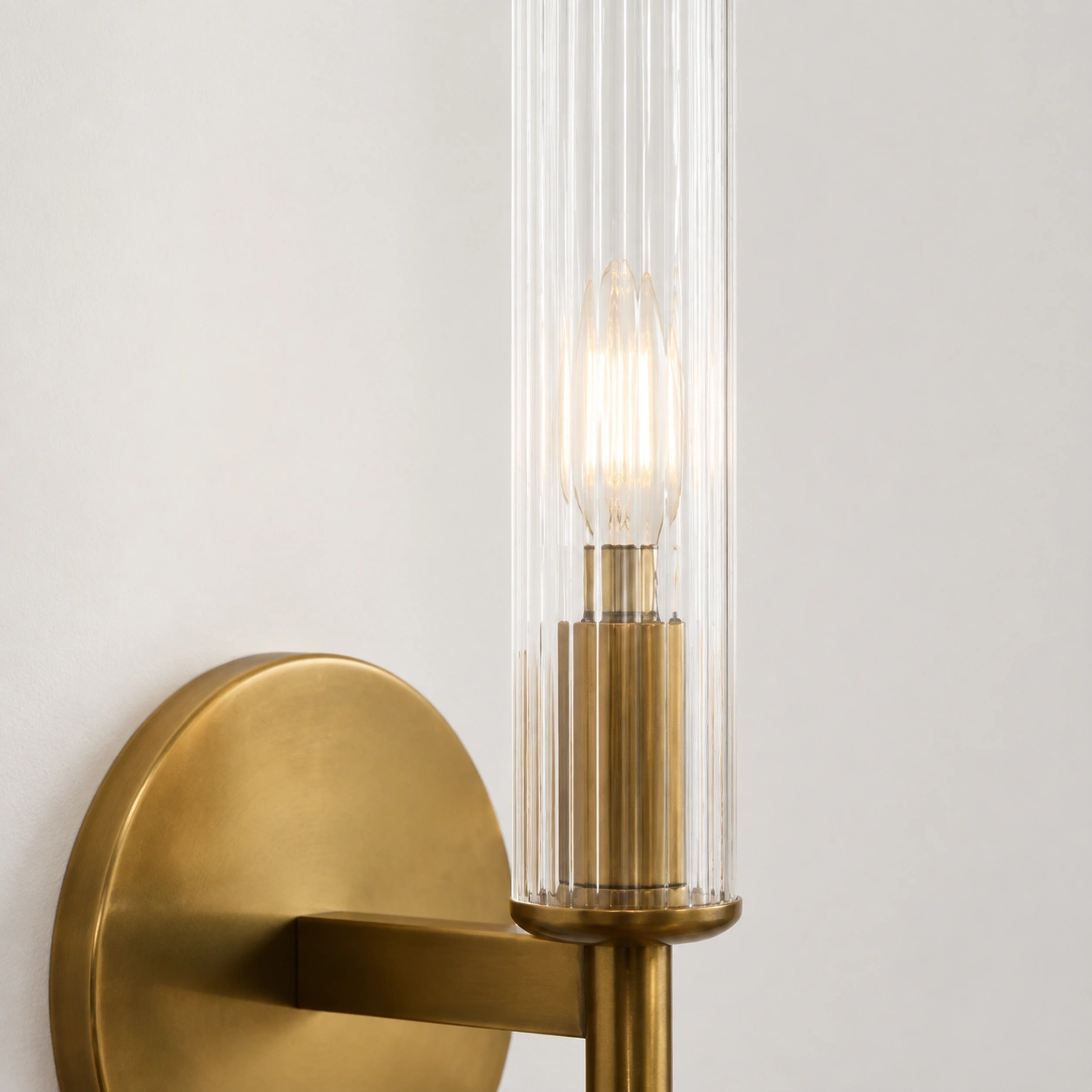 Ribbed glass detail
