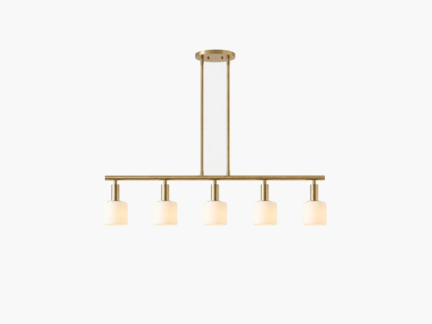 Complete 5-Light chandelier on a light studio wall
