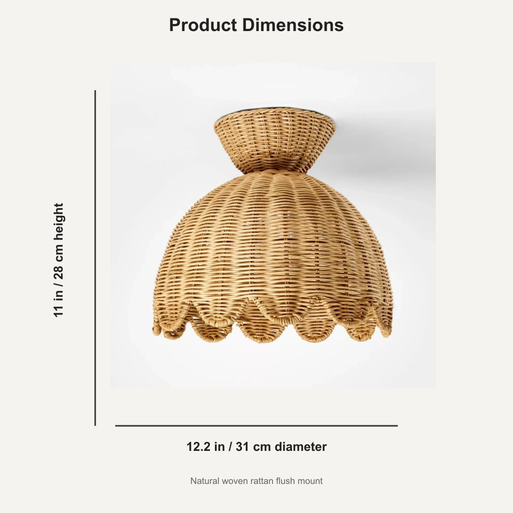 Valka flush mount product dimensions