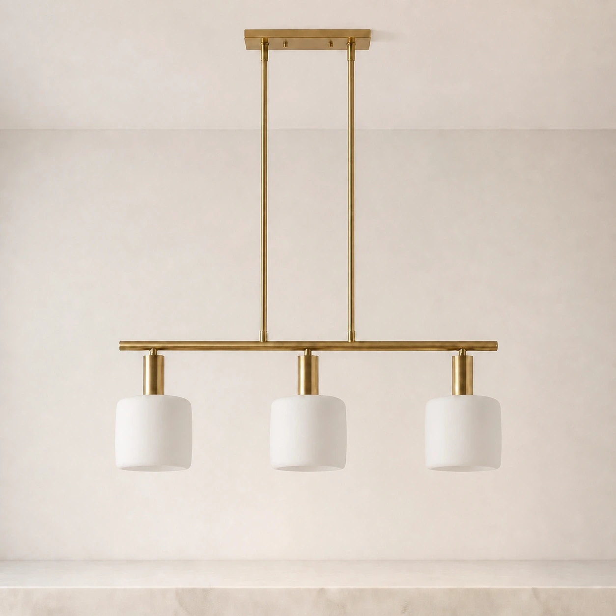 Eucrante porcelain chandelier, lights off