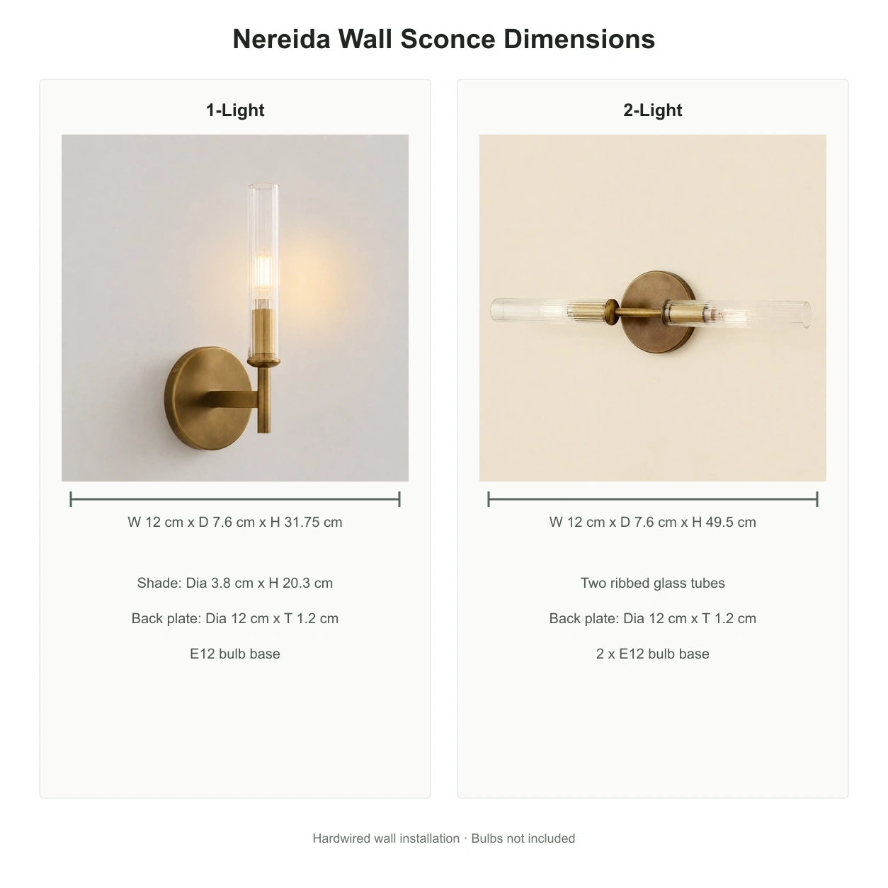 One-light and two-light dimensions