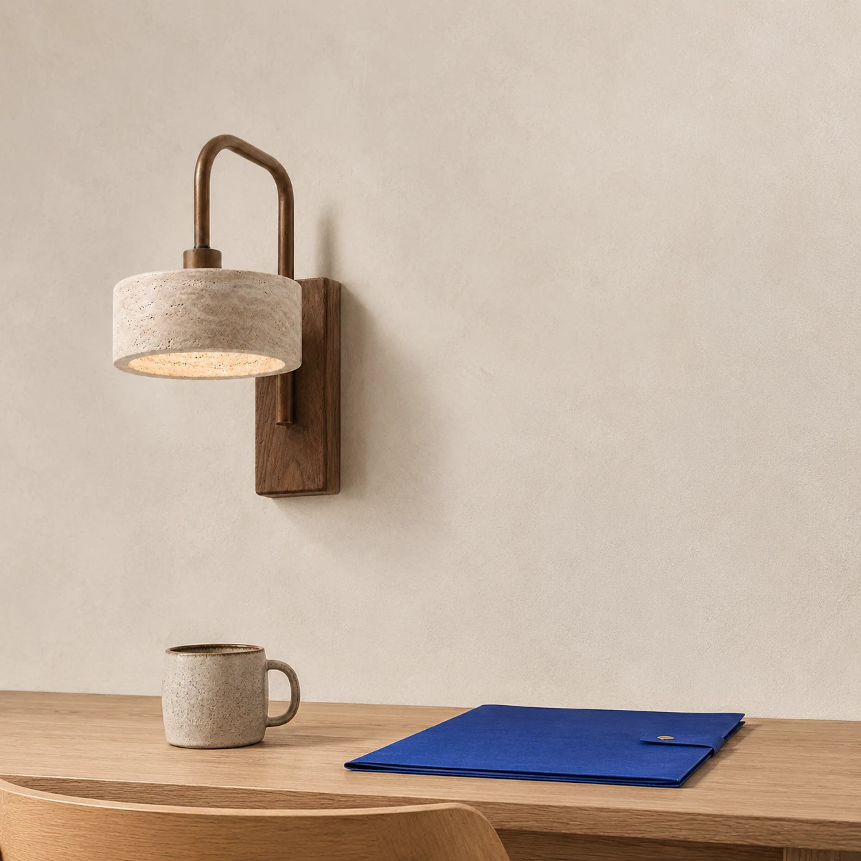 Ianis wall sconce in a modern study vignette