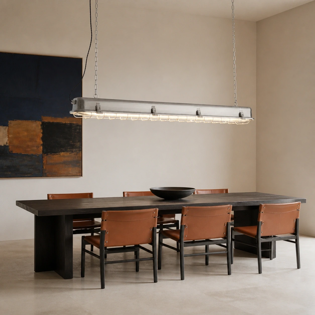 Birgit pendant in a contemporary gallery dining room