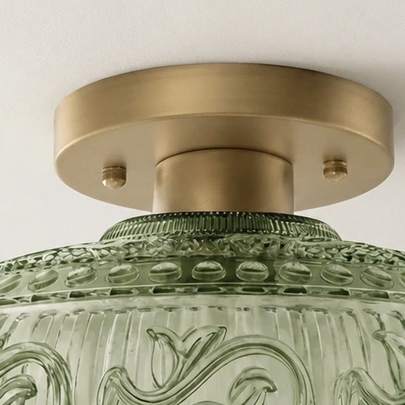 Metal ceiling mount detail